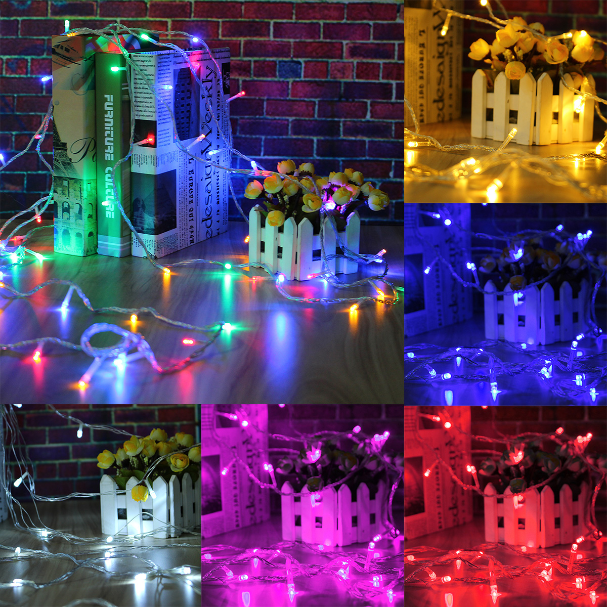 

100M 500LED Outdoor Fairy String Light Christmas Wedding Party Lamp WaterproofEU Plug AC220V