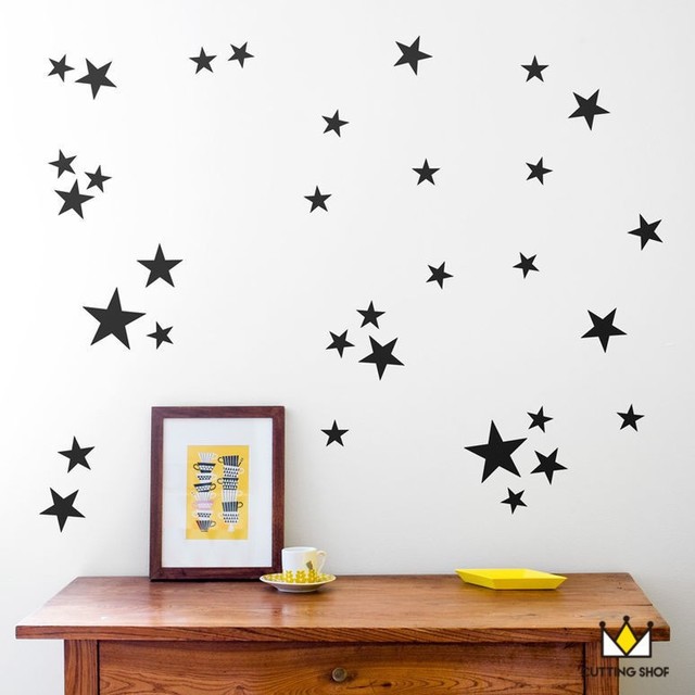 

Minimalist Wind Stars Creative Combination Pvc Wall Stickers Children's Room Environmentally Friendly Removable Diy Wall Stickers