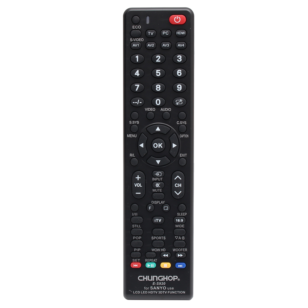

Chunghop E-S920 Universal Replacement Remote Control For SANYO TV Smart LCD LED HDTV 3DTV
