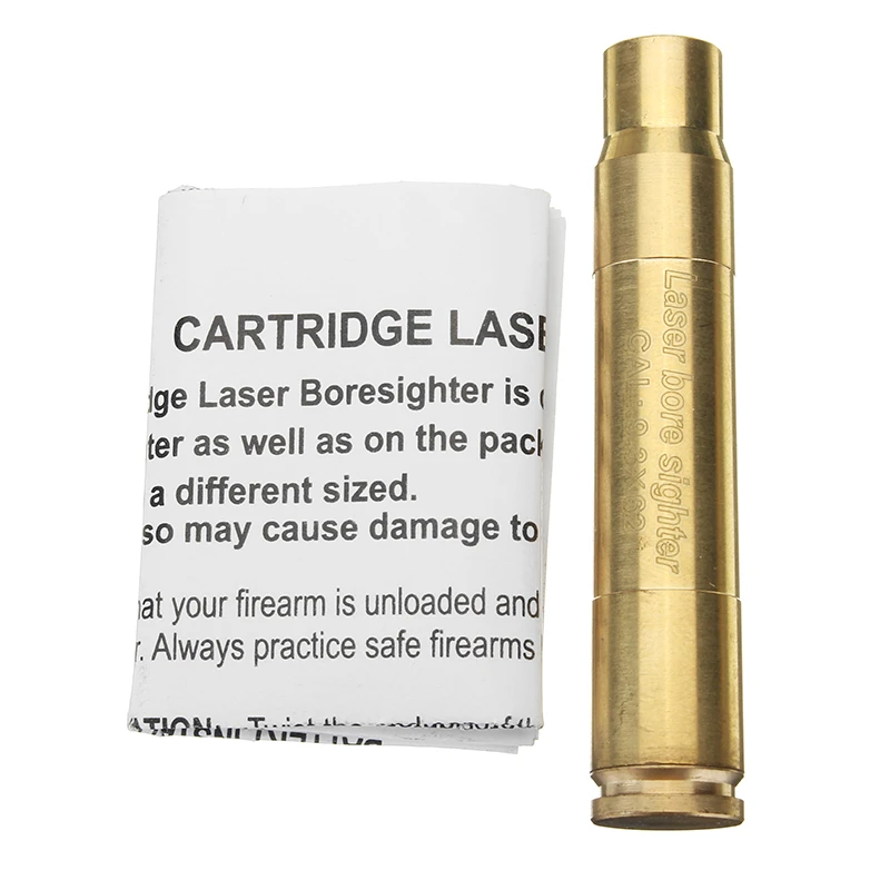 CAL 9.3x62  Laser Boresighter Tatical Red Dot Sight Brass Cartridge Bore Sighter