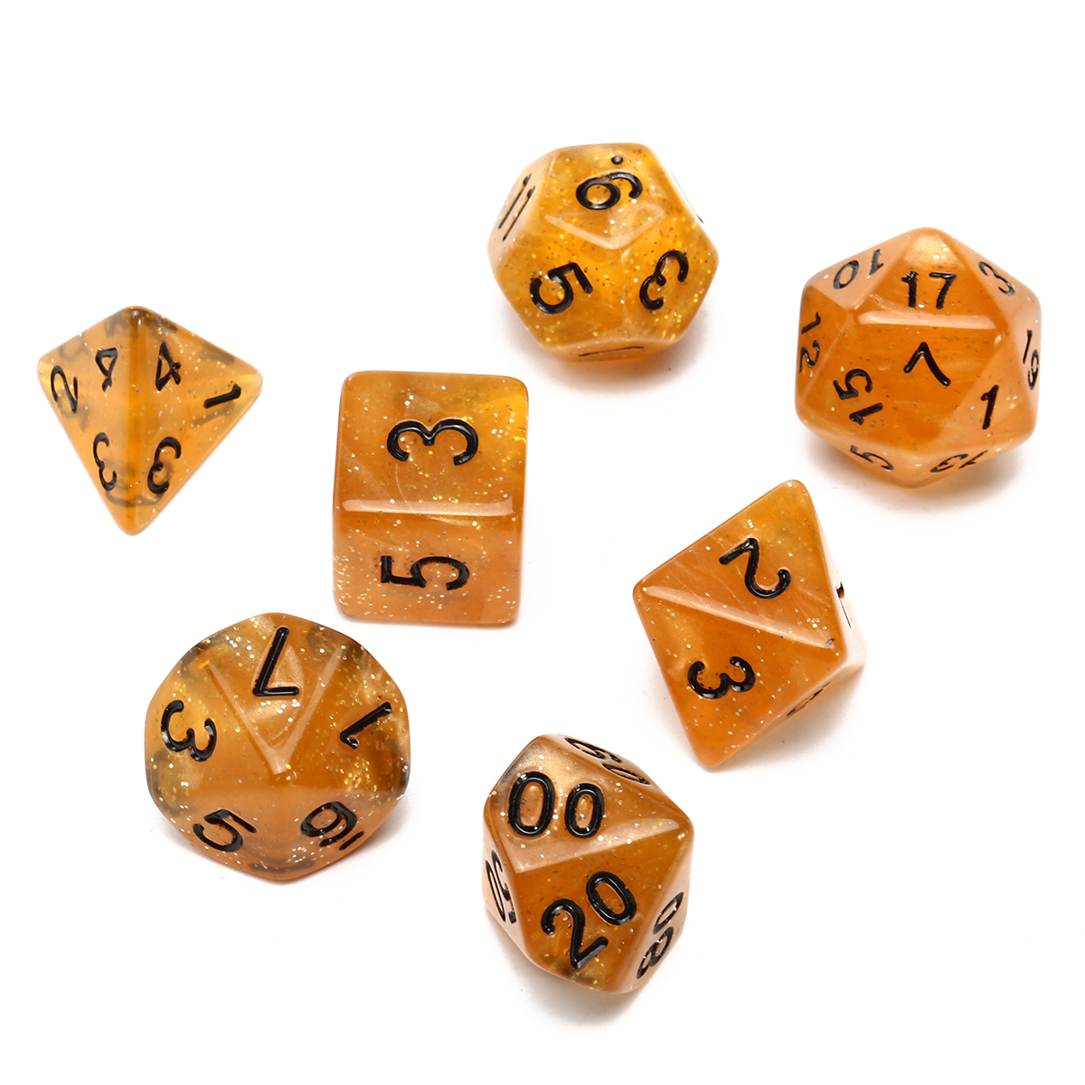 

7 Piece Polyhedral Dice Set Multisided Dice With Dice Bag RPG Role Playing Games Dices Gadget