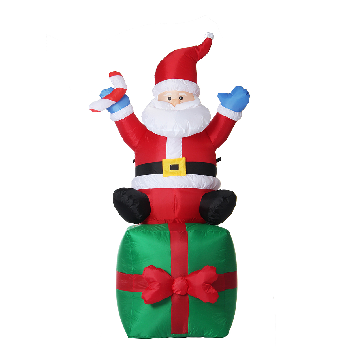 

1.8M Рождественские надувные игрушки Санта на настоящее рождественское украшение На открытом воздухе Сад огни