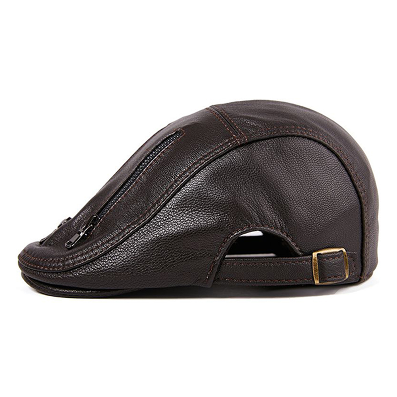 l/ xl/2xl middle-aged leather windproof painter beret hat at Banggood