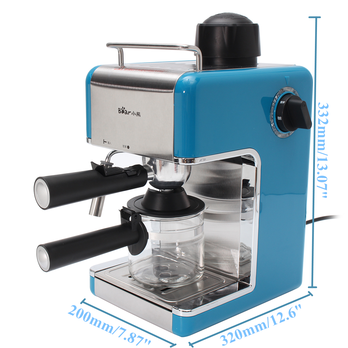 Stainless Steel Kitchen Steam Espresso Cappuccino Latte Coffee Maker Machine 19