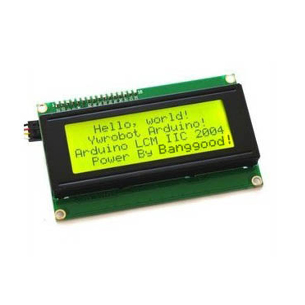 

IIC / I2C 2004 204 20 x 4 Character LCD Display Module Yellow Green For Arduino