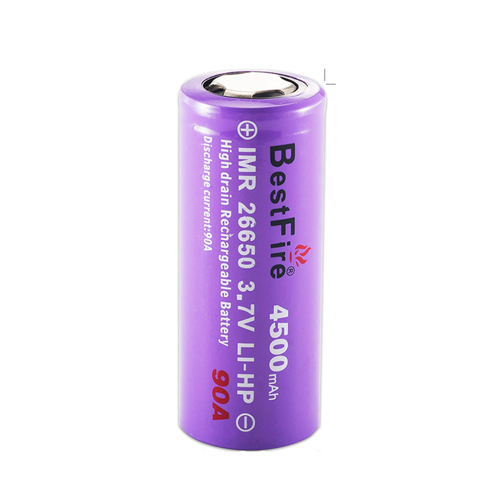 

BestFire 1pc 26650 Battery 4500mAh 90A 3.7V Rechargeable Li-ion Battery