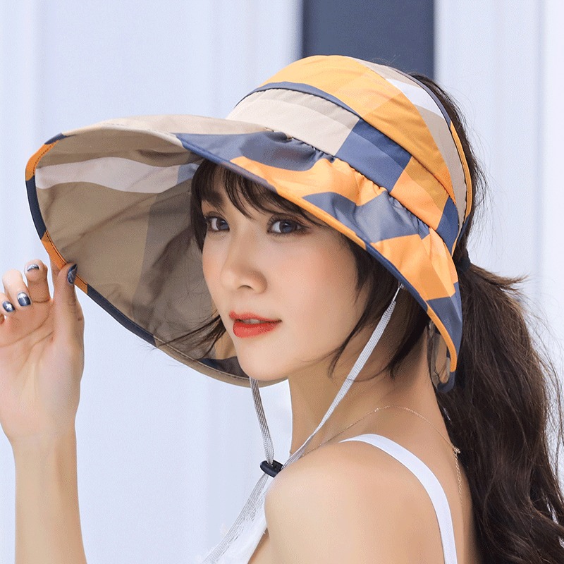 

UV Protection Sun Hat Large Brim Collapsible Empty Top Hat