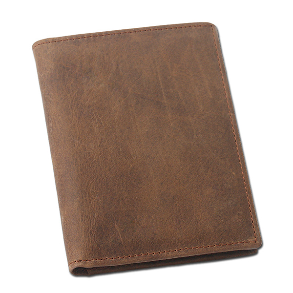 

Genuine Leather Vintage Plain Wallet Card Holder For Men