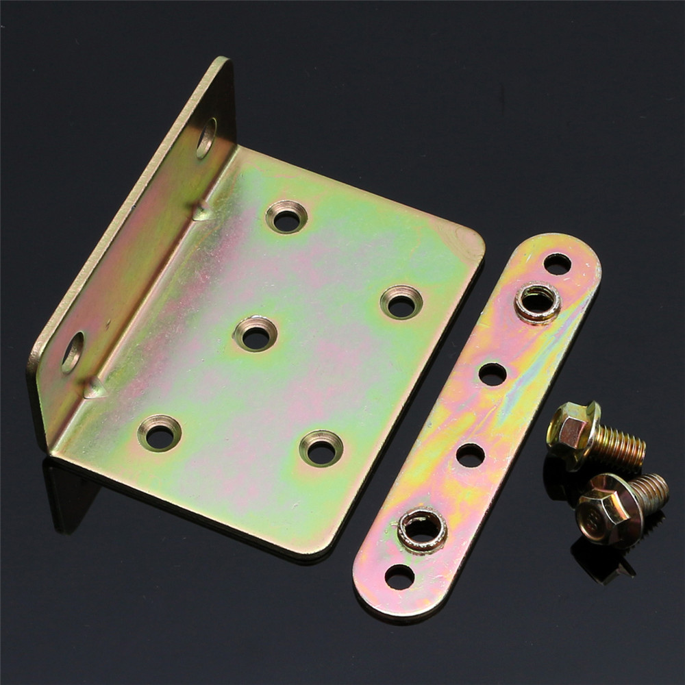 New 8pcs Gold Metal Bed Connection Hinge Furniture Home Buckle Hook ...