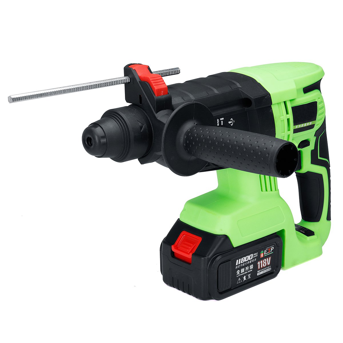 

3 In 1 Cordless Electric Hammer SDS Impact Hammer Drill 11800mAh Lithium Power Drills Drilling Powerful Tool With 2 Batteries