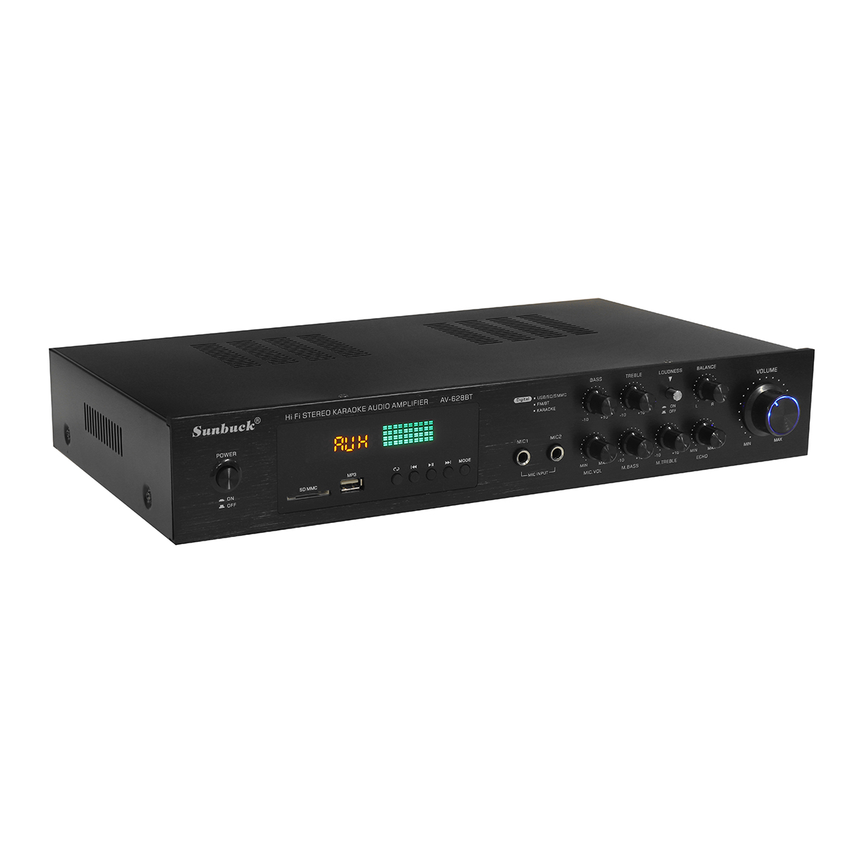Find Sunbuck AV-628BT 110V/220V 5 Channel Digital HiFi bluetooth 5.0 Power Amplifier Home Stereo Audio FM Amp with Remote Control for Sale on Gipsybee.com with cryptocurrencies