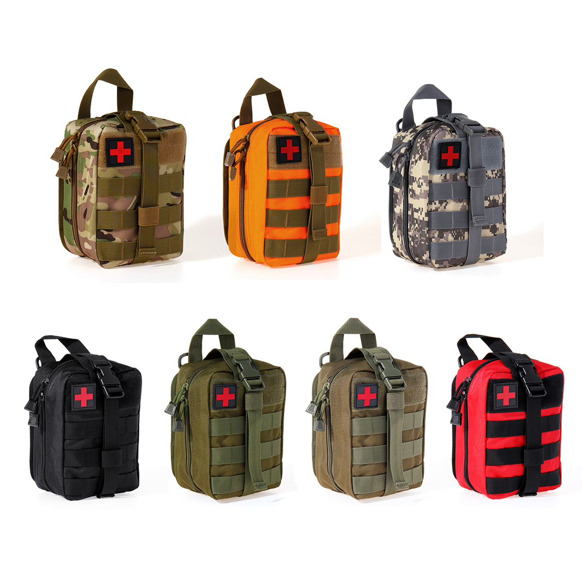 

EMT Emergency Rescue Survival Pouch Climbing Bag Medical Package Tactical Molle 7Colors First Aid Kit Bag