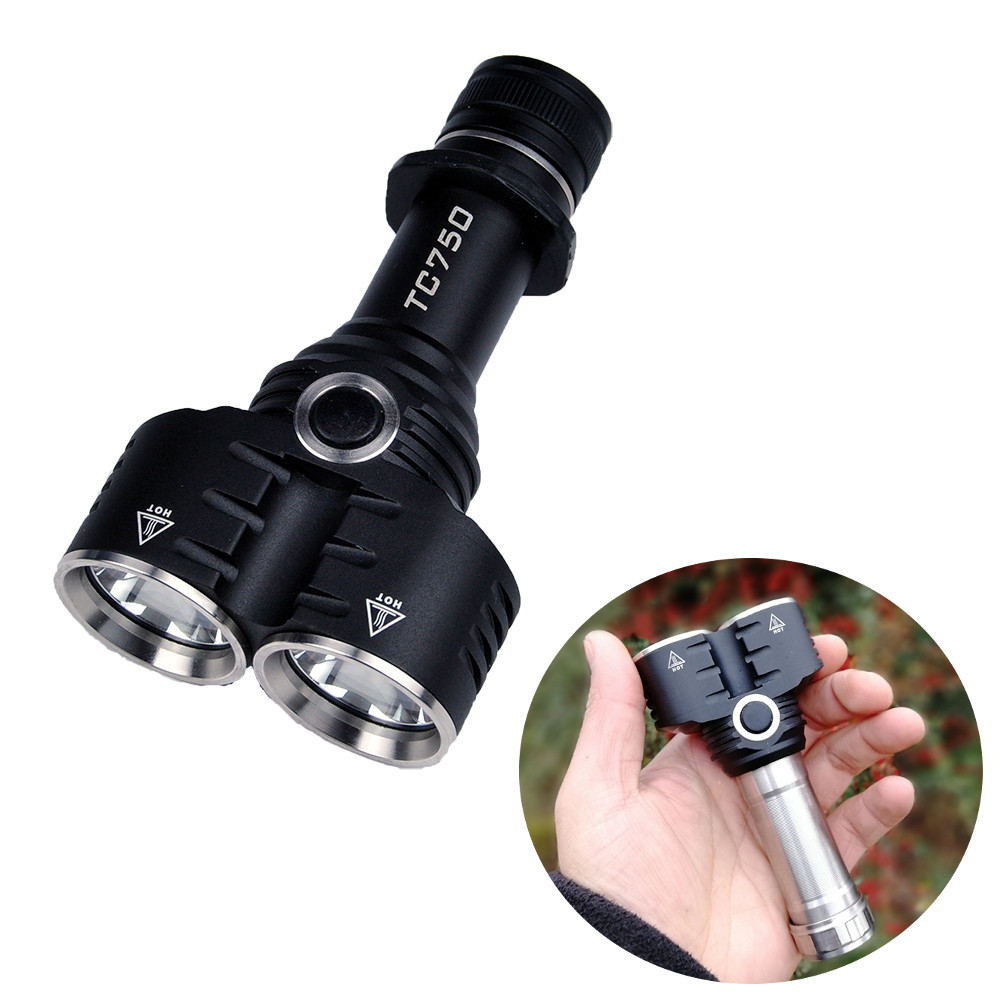 

AMUTORCH TC750 Double-head SST40 3500 Lumen Powerful Searching Flashlight With 18650 / 21700 Body Tube