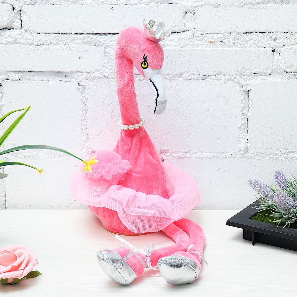 Flamingo Singing Dancing Pet Bird 50cm 20Inches Christmas Gift Stuffed Plush Toy 