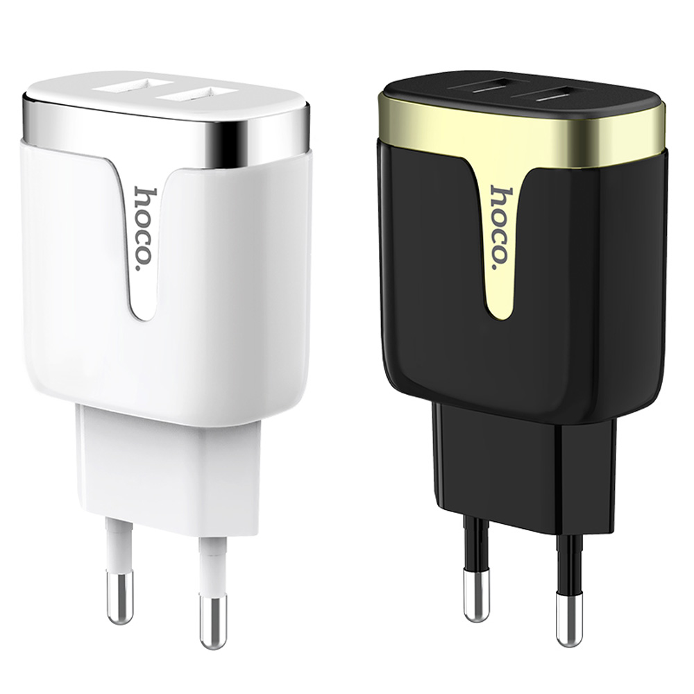 

HOCO 2.1A Dual Ports Fast Charging EU USB Charger Adapter For iPhone X XS iPad Pocophone F1 Oneplus 7 HUAWEI XIAOMI MI9 S10 S10+