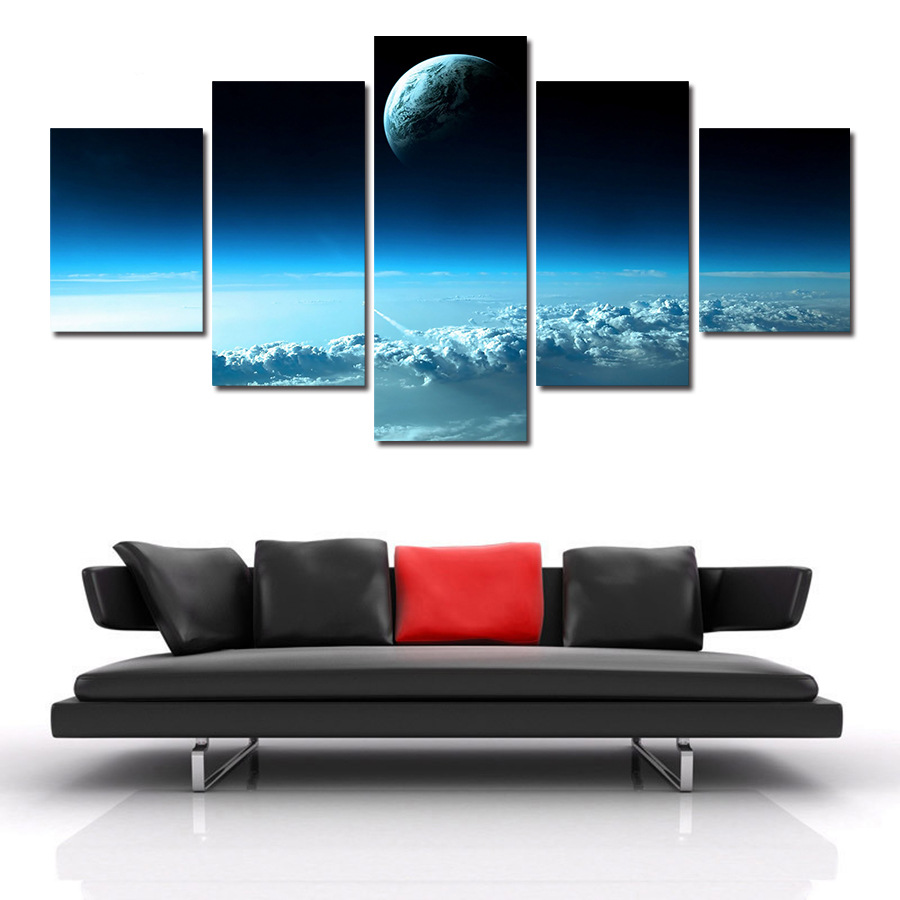 

5 Cascade The Moon's Beauty Picture Canvas Wall Painting Picture Home Decoration Without Frame Incl