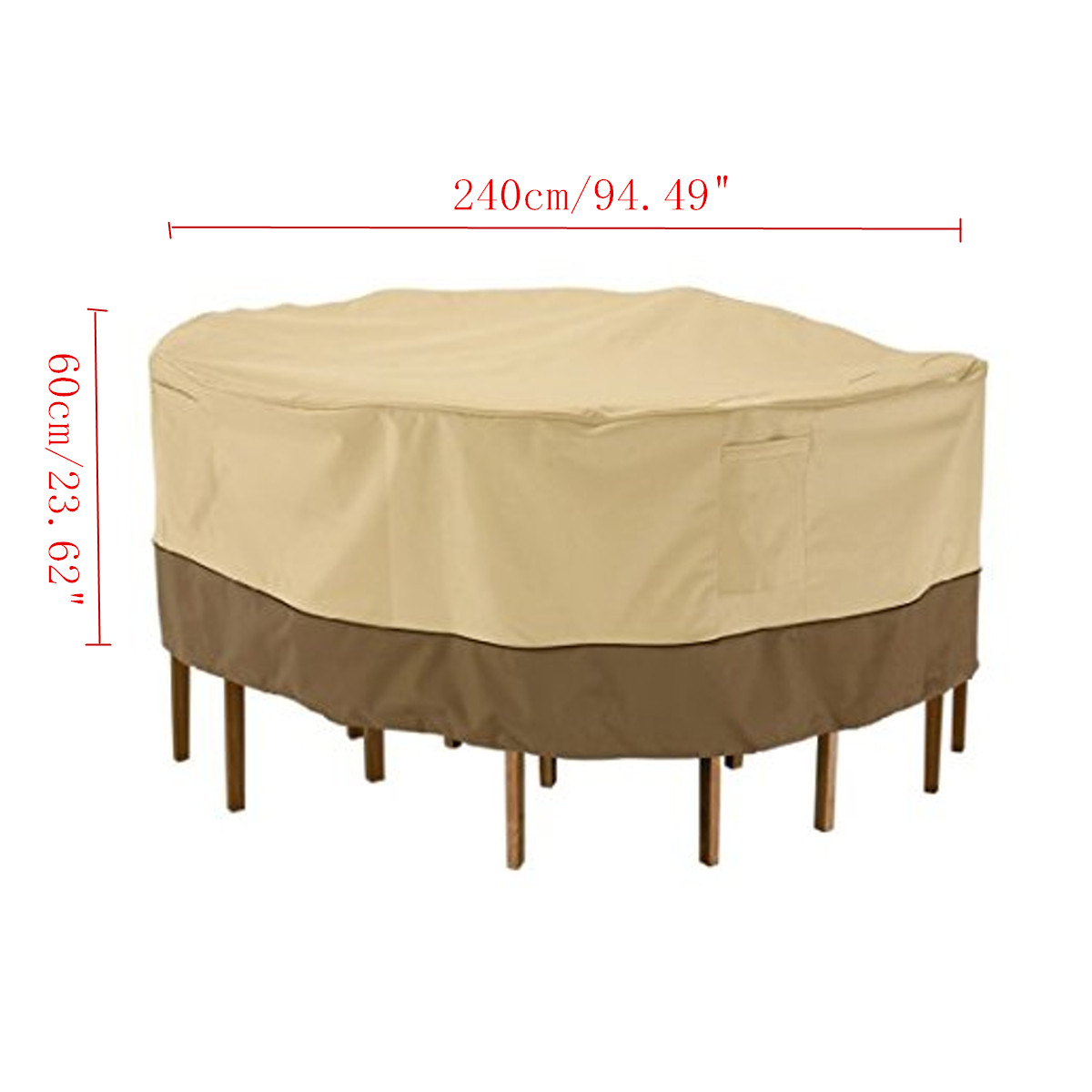 Garden Round Waterproof Table Cover Patio Outdoor Furniture Set Shelter Protection 5