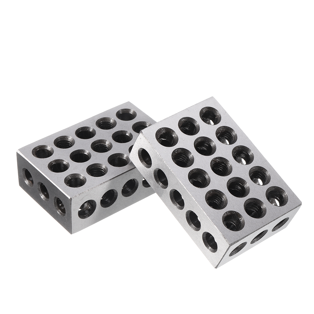 2 rebanadas 25x50x75mm reforzado bloques de acero 23 hoyos en paralelo de sujeción bloque e7 