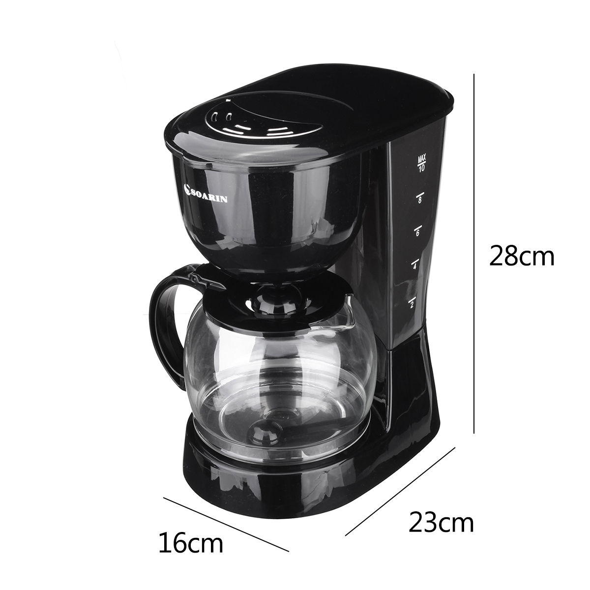 Soarin 1.25L 800W Electric Coffee Tea Maker Espresso Latte Machine Home Office Cafe Coffee Machine 24