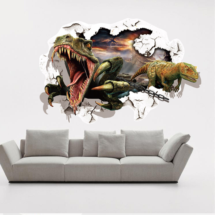 

Miico 3D Creative PVC Wall Stickers Home Decor Mural Art Removable Animal World War Wall Decals