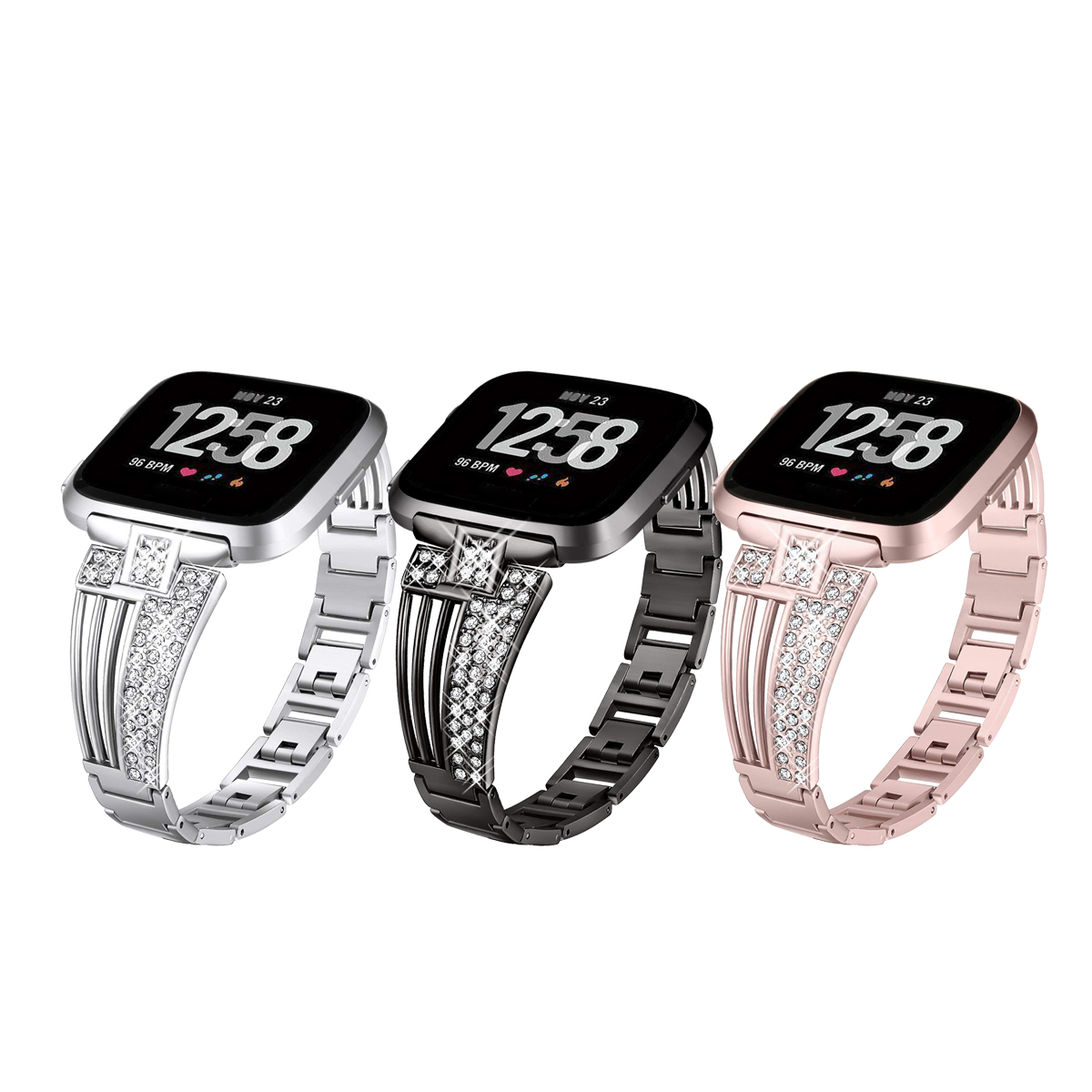 

KALOAD браслет из нержавеющей стали для замены Стандарты ремешок для Fitbit Versa Smart Watch