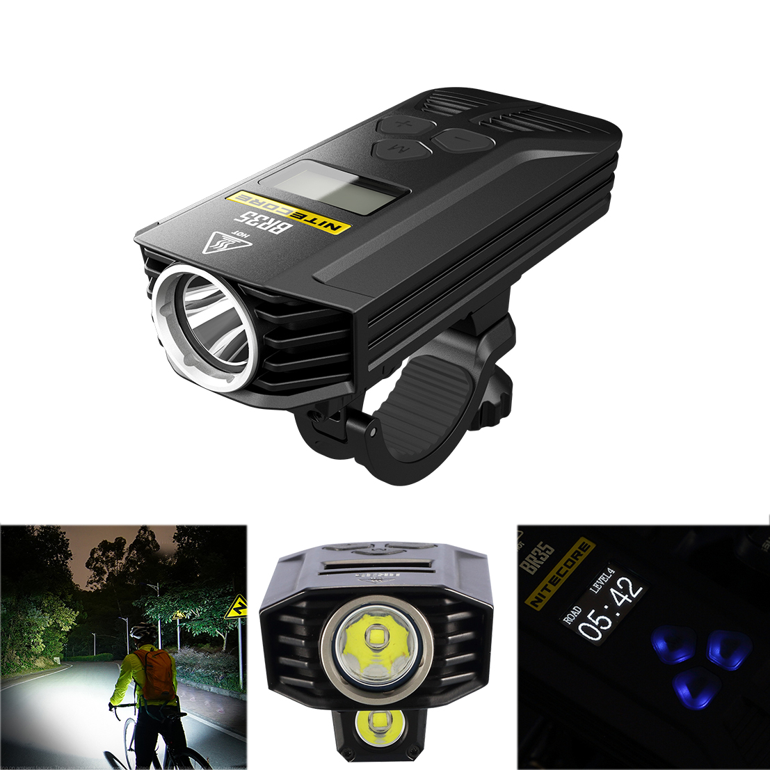 

Nitecore BR35 1800LM 2x 2 U2 OLED Display Dual Distance Beam 6800mAh Lithium Battery Rechargeable Bike Front Light