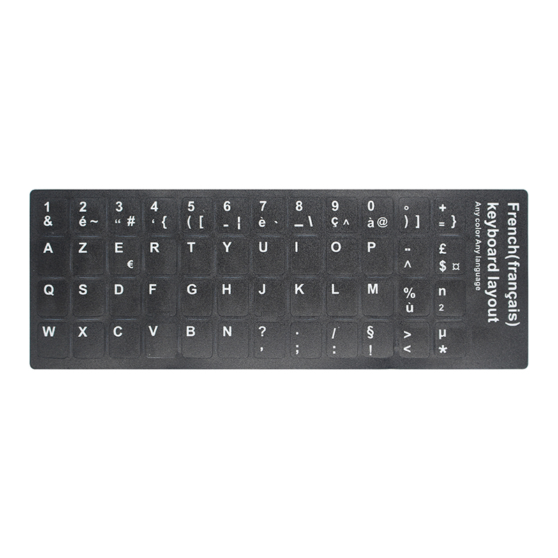 Standard Smooth Laptop Notebook Keyboard Stickers German Russian Spanish French Italian Arabic 6 Language 9