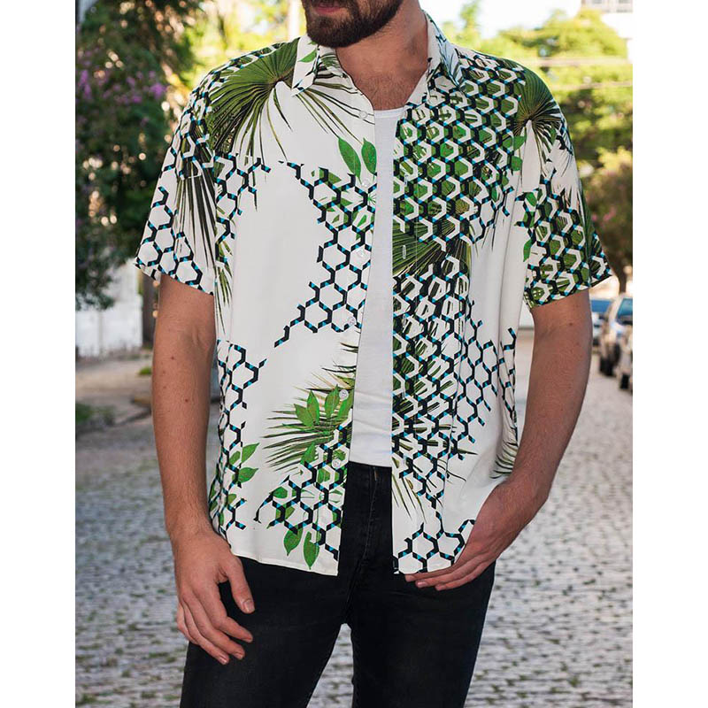 

Mens Summer Hawaiian Shirts Casual Fashion Printing Shirts