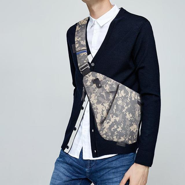 

Digital Storage Bag Men's Canvas Chest Bag Slung Pockets Multi-function Service Personal Shoulder Anti-theft Bag