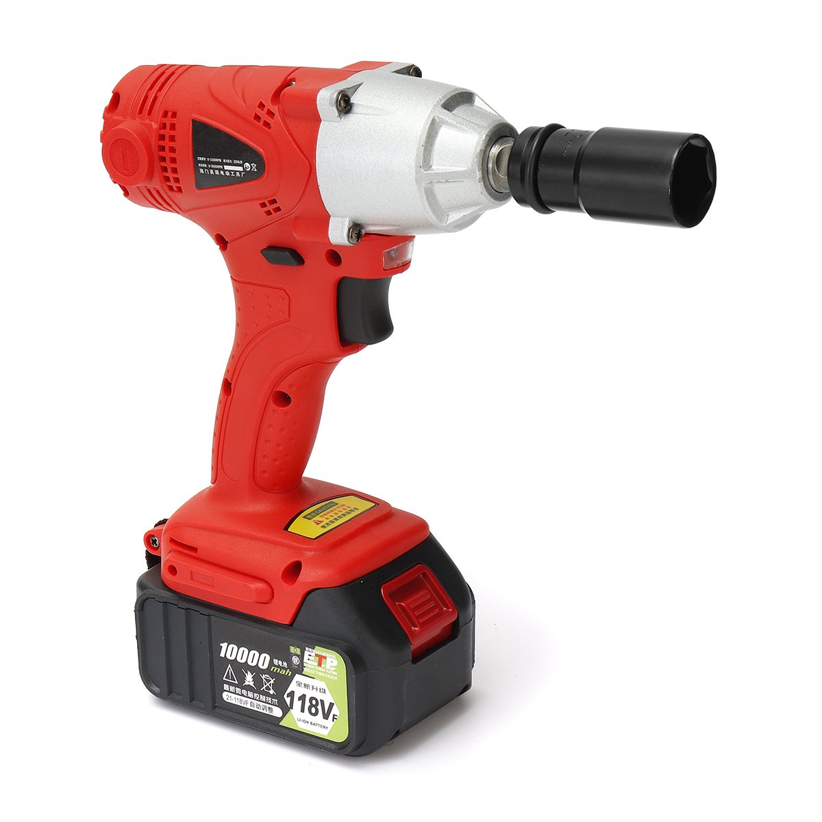 

1/2 Inch 21V 10000mAh Electric Impact Wrench Cordless 320N.M High Torque Tool with Battery