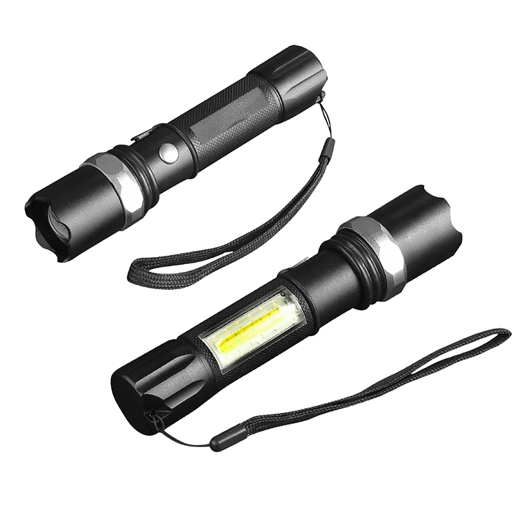 

XANES 1102 XPE + COB 1000Lumens 3Modes Фронтальные и боковые огни Red & Blue & White Lights Zoomable USB аккумуляторная LED Фонарик