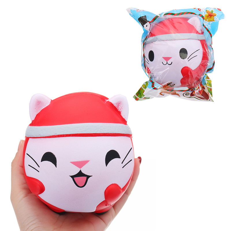 

Chameleon Christmas Cat Doll Squishy 12x10x10cm Slow Rising With Packaging Collection Gift Soft Toy