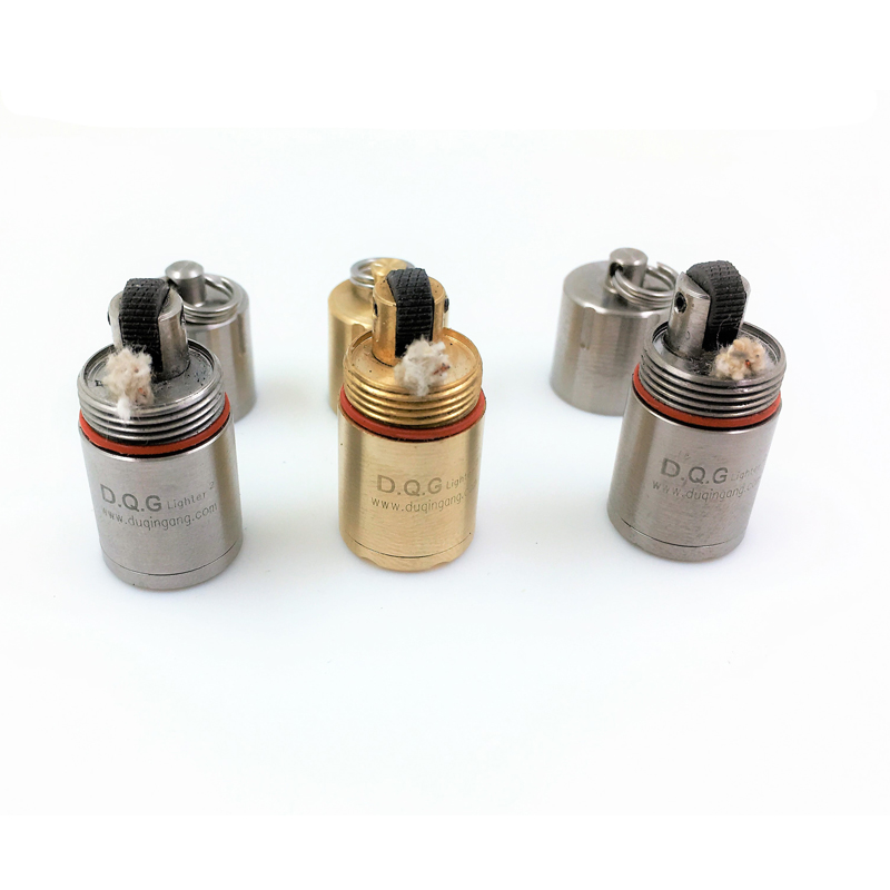 

DQG Lighter 2.0 Stainless Steel/Brass/Titanium Super Mini Lighter Case (Flashlight Accessories)