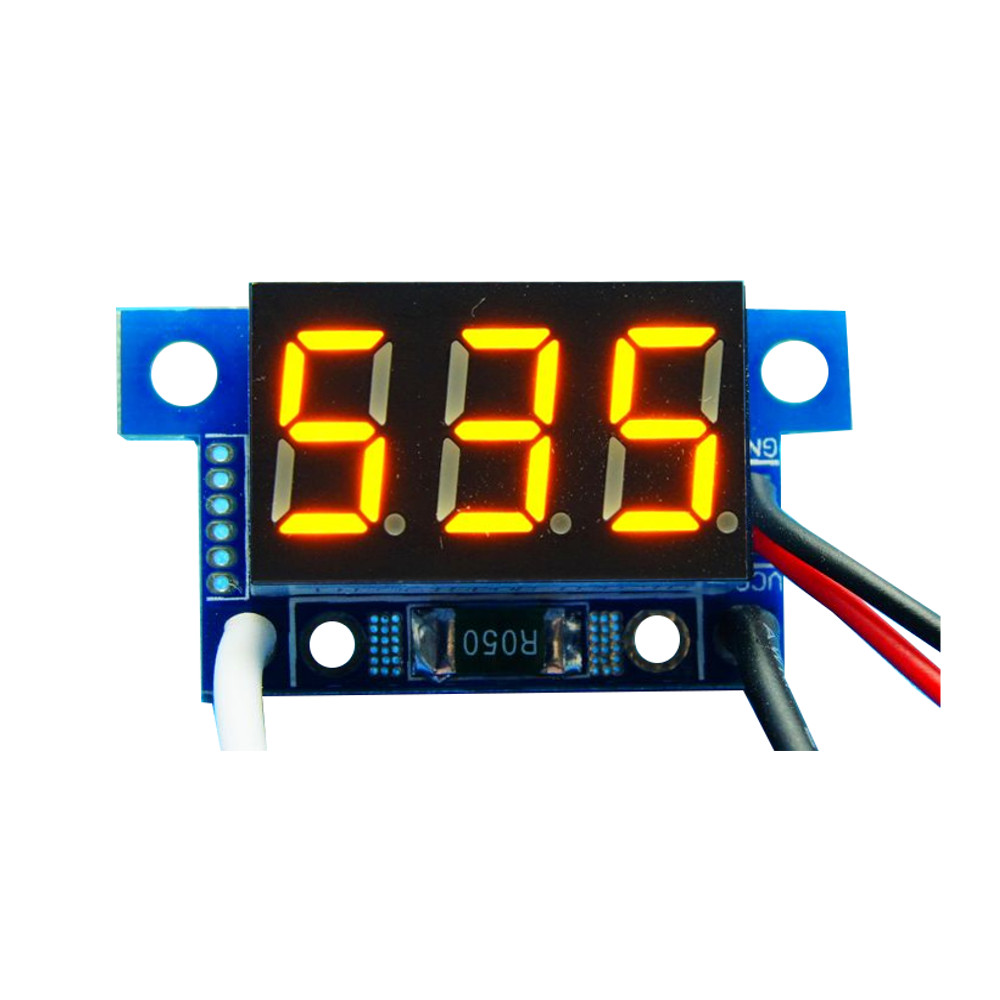 

3pcs Yellow Light Mini 0.36 Inch DC Current Meter DC0-999mA 4-30V Digital Display With Reverse Connection Protection Ammeter