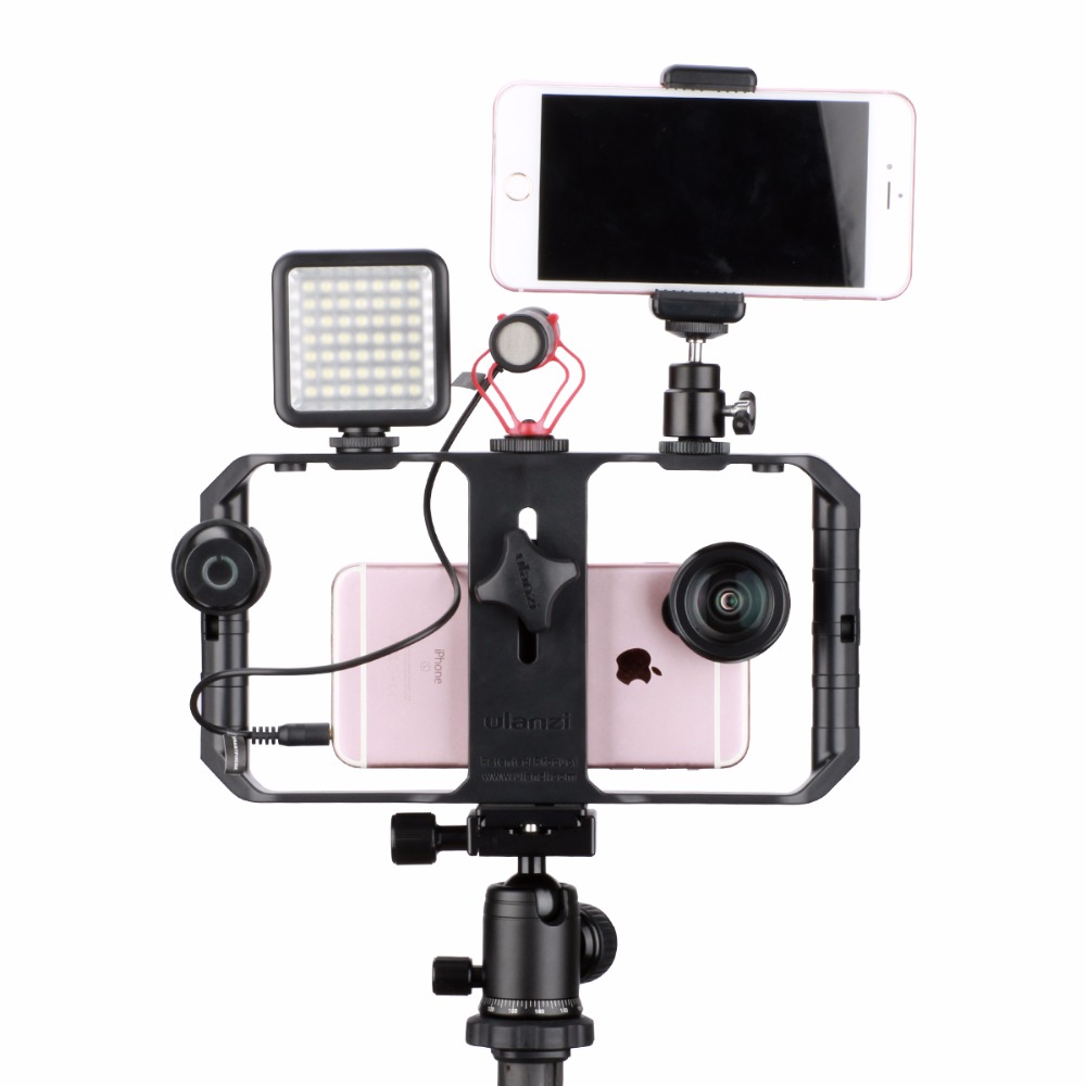 

Ulanzi U-Rig Pro Smartphone Video Rig Filmmaking Case Handheld Stabilizer Grip with 3 Shoe Mount
