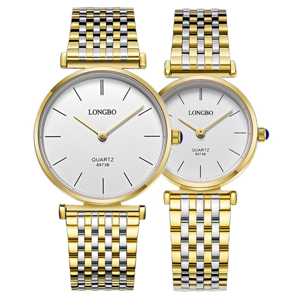 

LONGBO 8973 Fashion Men Women Quartz Watch Casual Stainless Steel Strap Couple Watch
