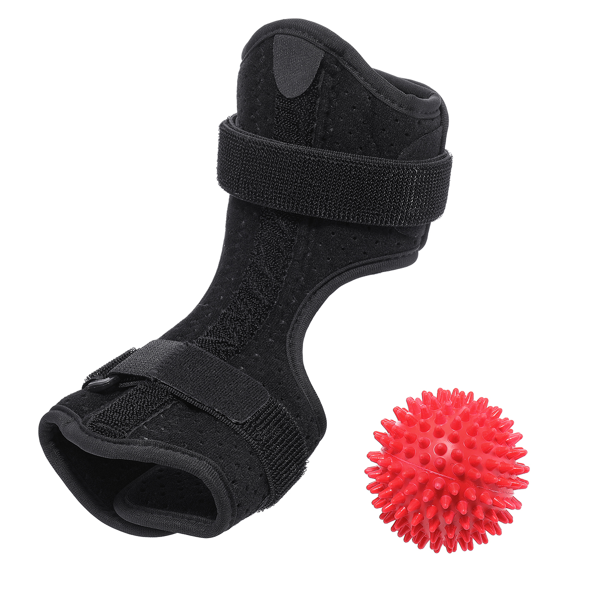 

Plantar Fasciitis Night Splint Drop Foot Orthotic Brace with Hard Spiky Massage Ball for Effective Relief from Achilles Tendonitis Heel Pain Plantar Fascia Drop Foot Bendable Aluminum Strip