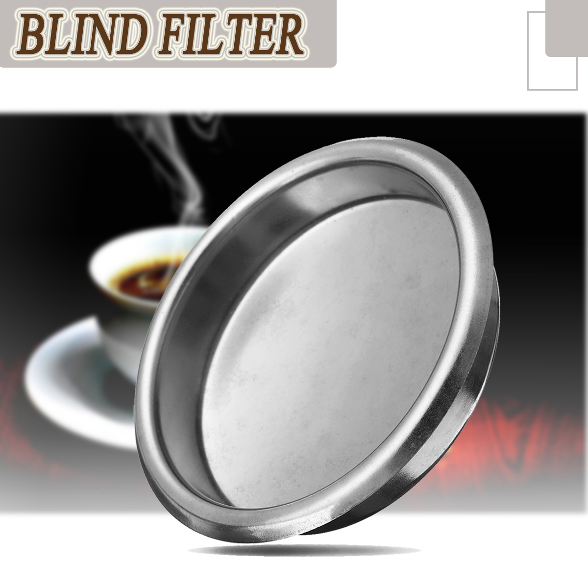 58mm Stainless Steel Blind Filter Espresso Coffee Machine Maker Backflush Flush Basket 16