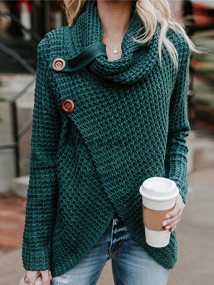 

Женское Зимняя водолазка с длинным рукавом вязание свитера