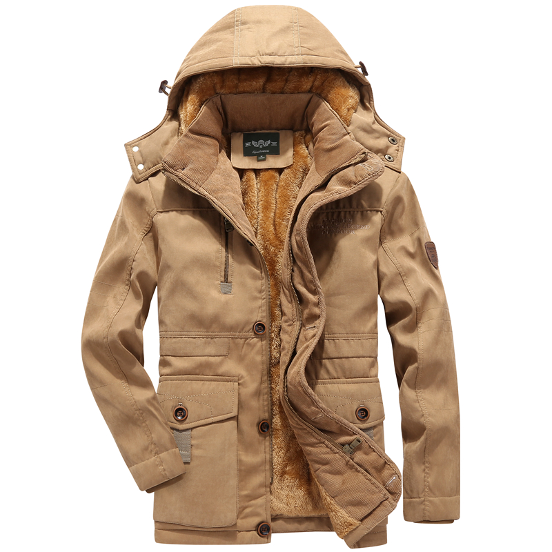 

Fleece Warm Plus Thick Winter Windproof Hood Outdoor Jacket