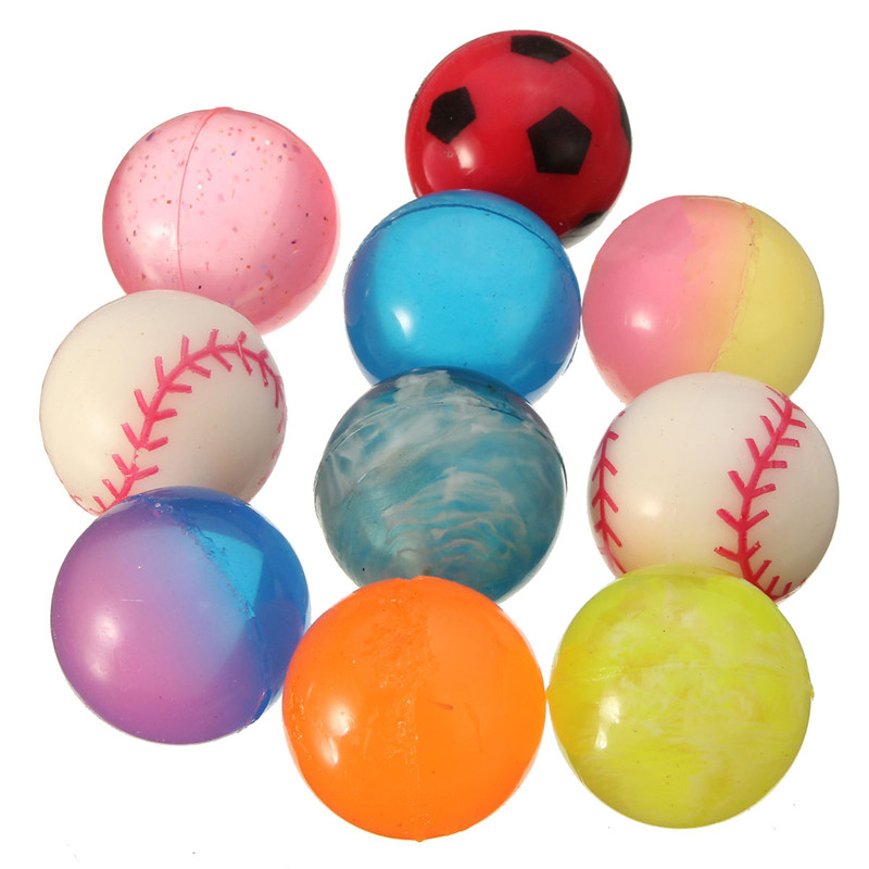 

10Pcs Bouncy Jet Balls Kids Toy Diameter 27mm Colorful for Stocking Fillers Party Leisure Time