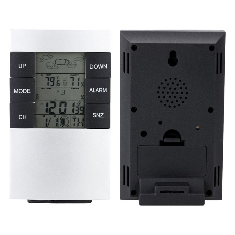 

TS-H146 Wireless Weather Station Digital Weather Forecast Dual Alarm Clock Outdoor Temperature Thermometer Humidity Moisture Meter Backlight Sensor