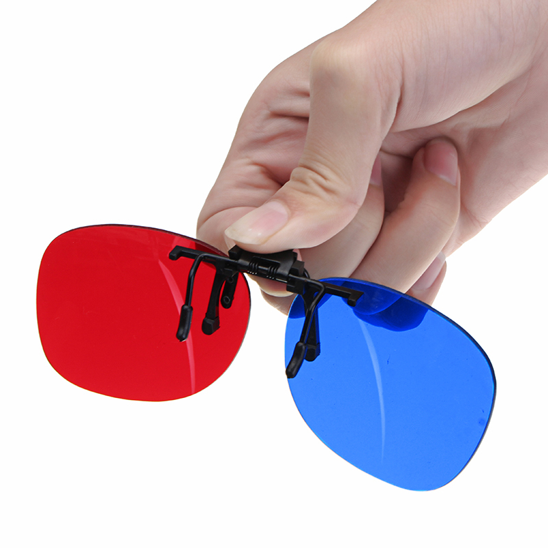 

Fashion Universal Blue And Red 3D Glasses Plastic Glasses For Home Theater Movie Cinema Projector