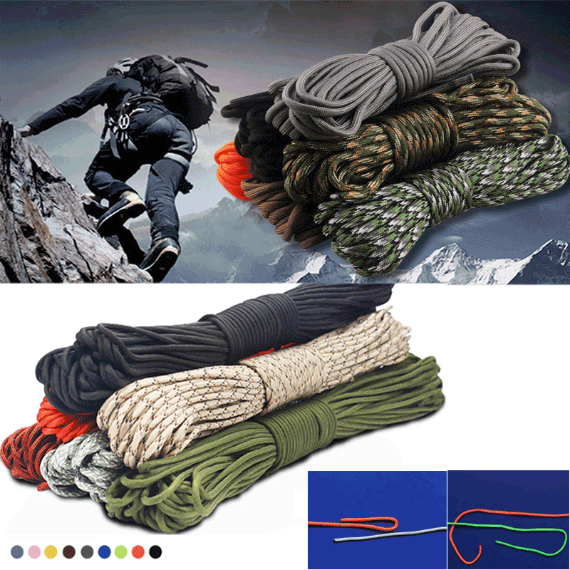

30.5M/100FT 550lb Nylon Paracord 7 Strand Core Parachute String Rope Camping Emergency Survival
