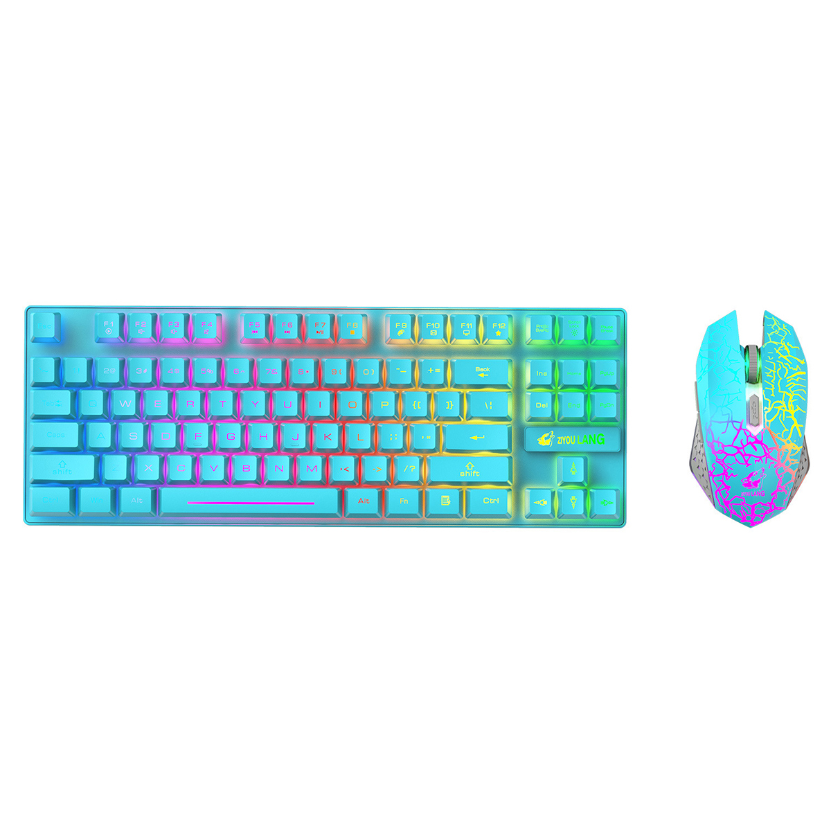Find ZIYOULANG T87 Wireless Keyboard Mouse Set 87 Keys 2 4GHz Wireless Rechargeable Colorful Backlit Keyboard 2400DPI Mouse Combo for Home Office for Sale on Gipsybee.com with cryptocurrencies
