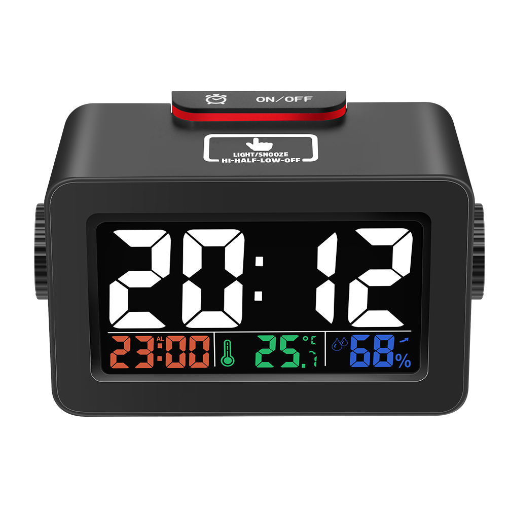 

[2019 Third Digoo Carnival] Digoo DG-C1R Brother Double Knob Simplified Alarm Clock Touch Adjust Backlight with Temperature Humidity Display