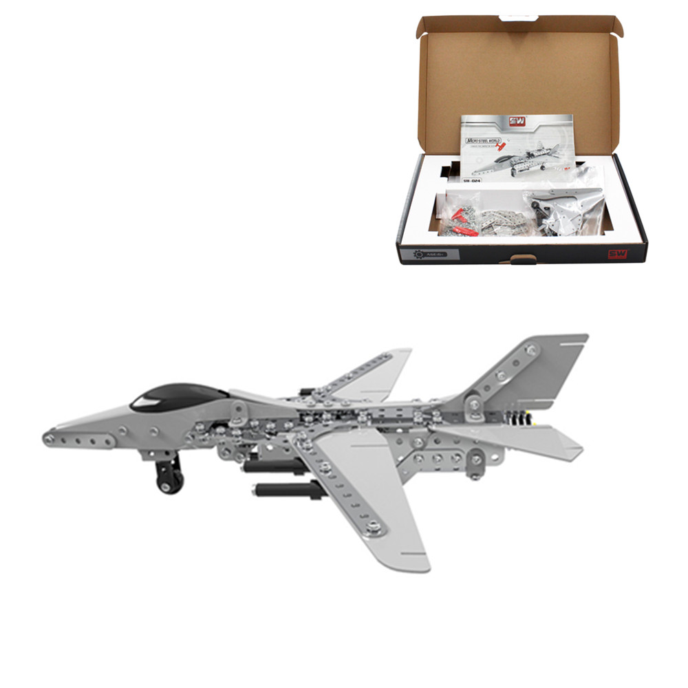 

MoFun 3D Metal Puzzle Model Building Stainless Steel Aircraft Fighter Plane 470PCS