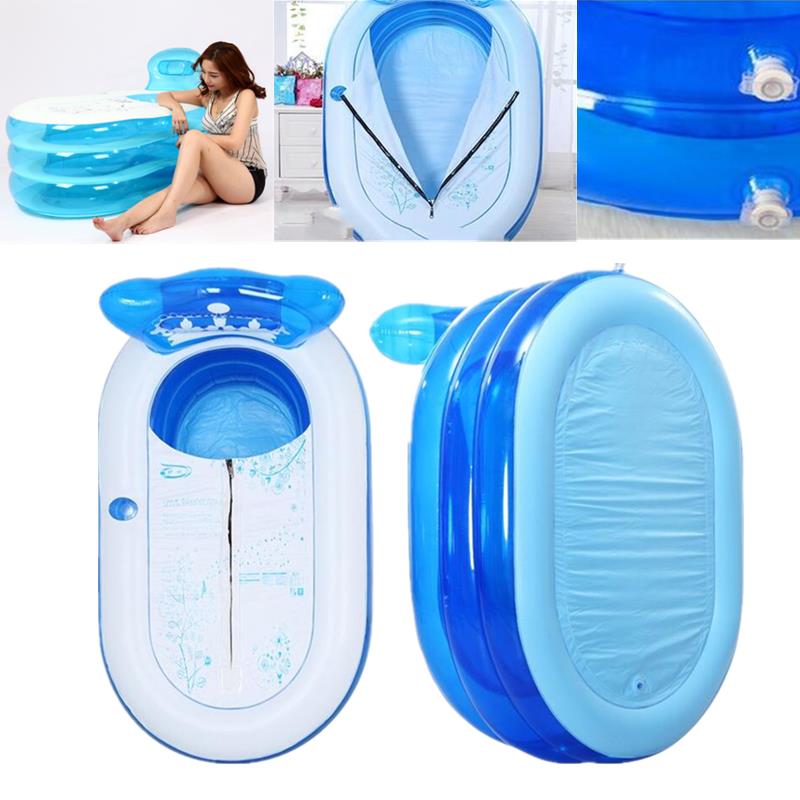

51.2x27.6x27.6inch Inflatable Travel Non-toxic Thick Bathtub Friendly Folding PVC Adult Bath Tub