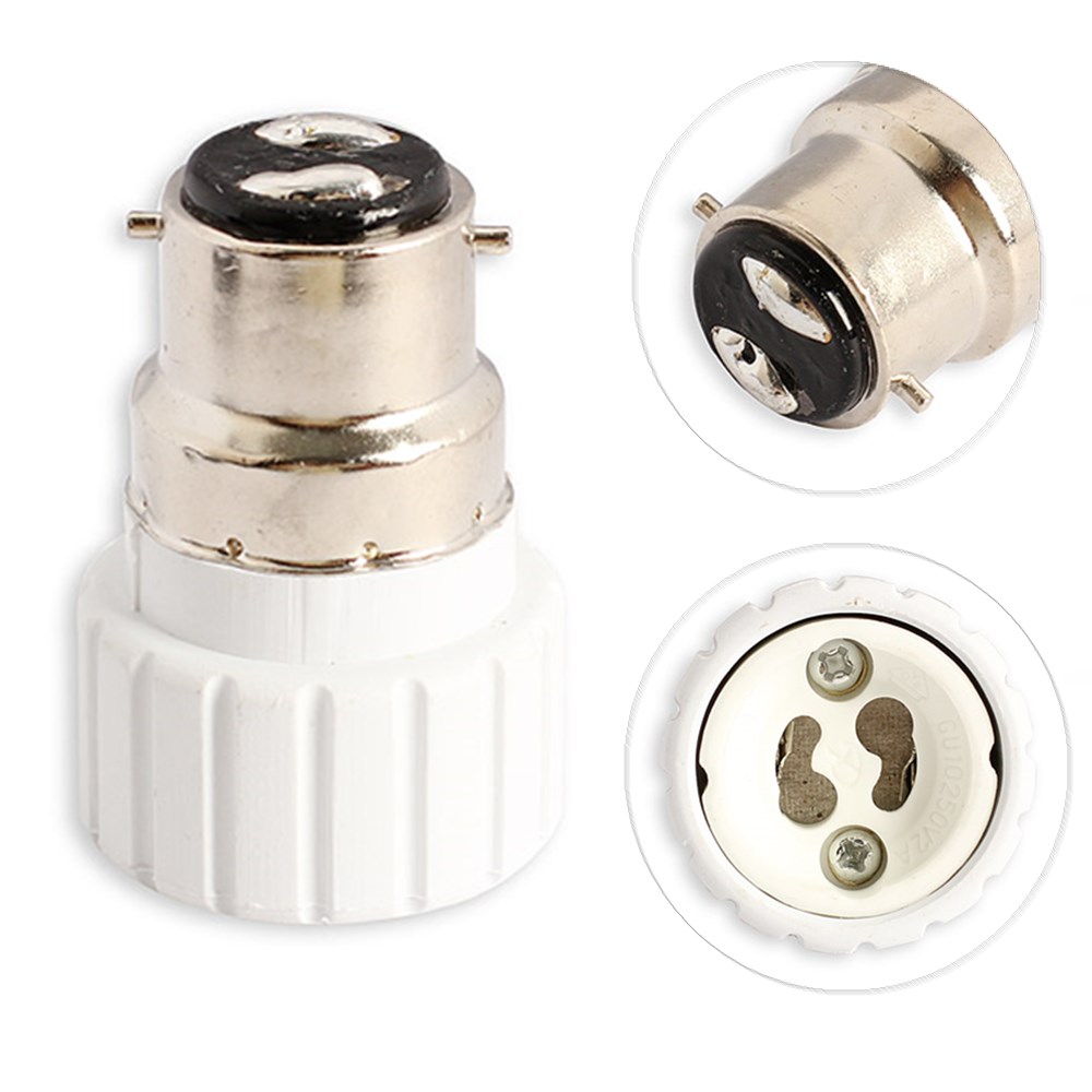 

B22 to GU10 Socket Base Halogen CFL Light Bulb Lamp Adapter Converter Holder