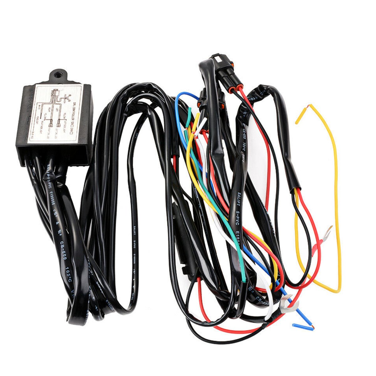 

12V DRL Dimmer LED Dimming Relay Daytime Running Light Car On/Off Switch Harness With Flash Turn Signal Delay Function